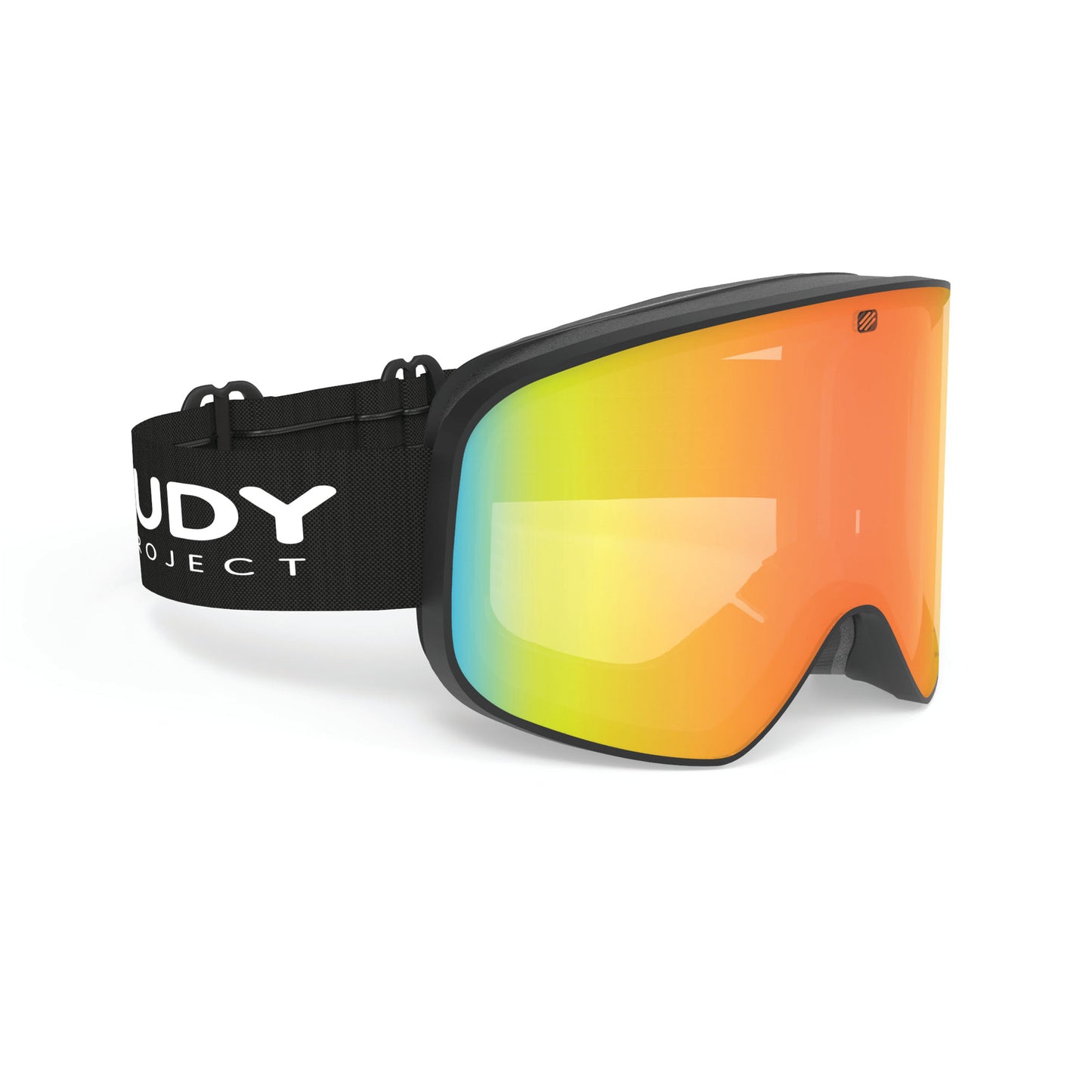 Skermo Rimless Goggle in Black Matte-Multilaser Orange Lens