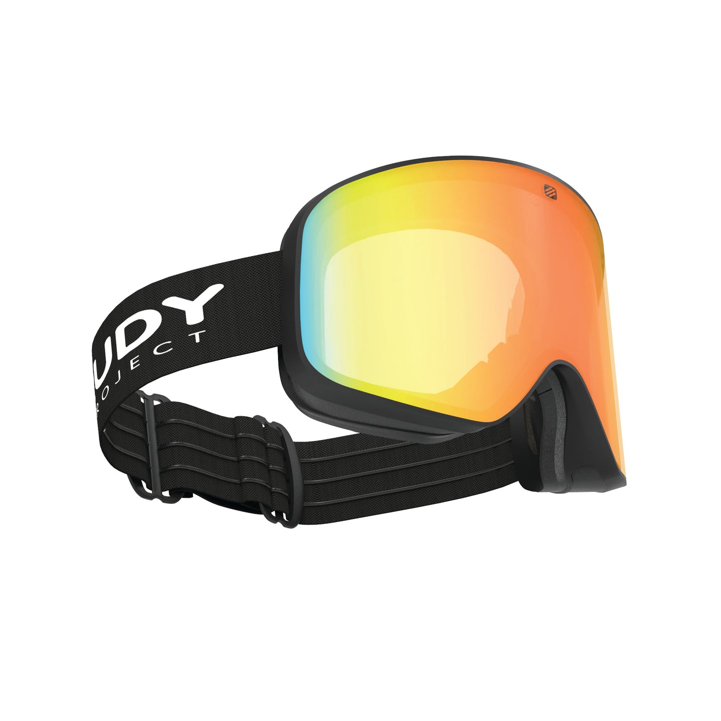 Skermo Rimless Goggle in Black Matte-Multilaser Orange Lens