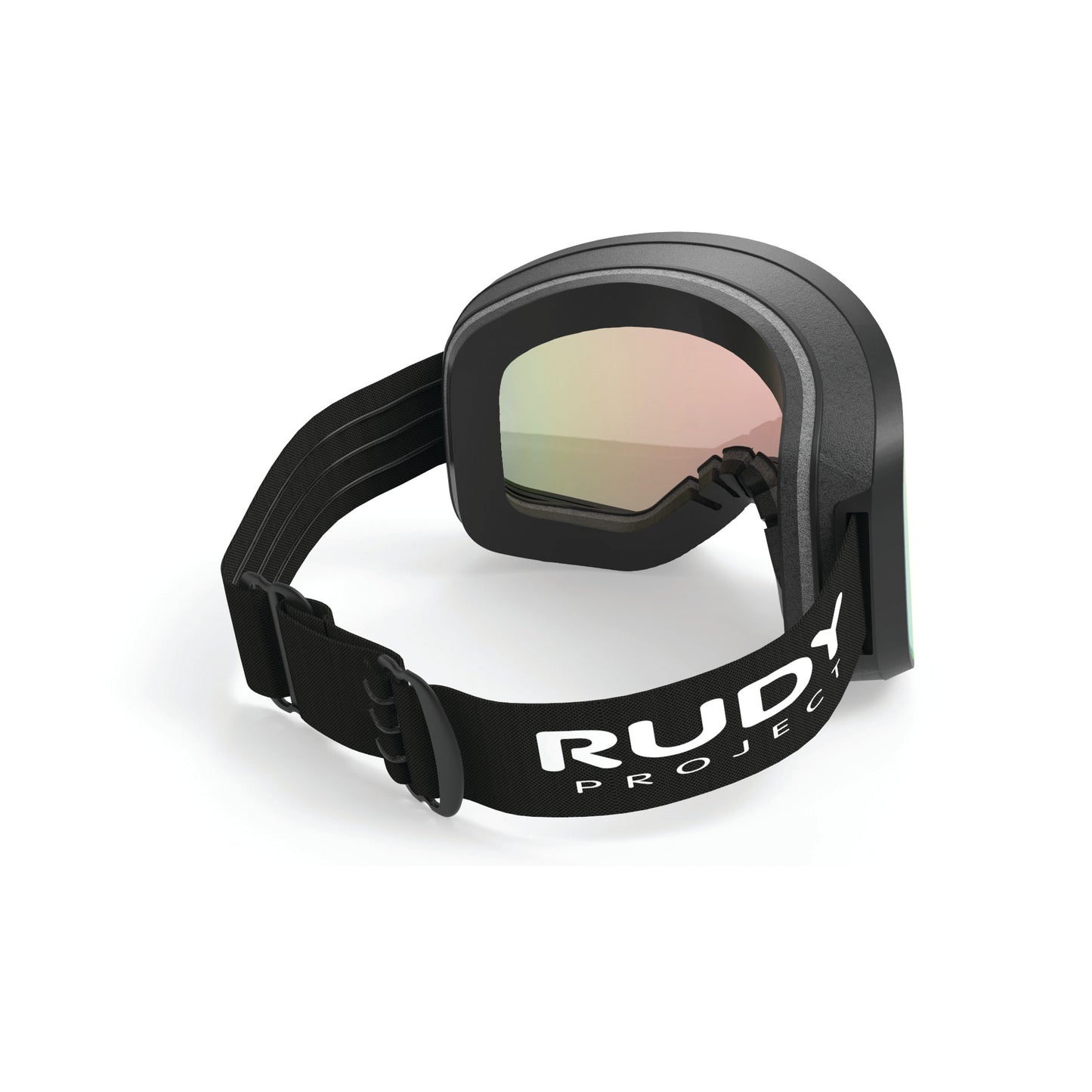 Skermo Rimless Goggle in Black Matte-Multilaser Orange Lens