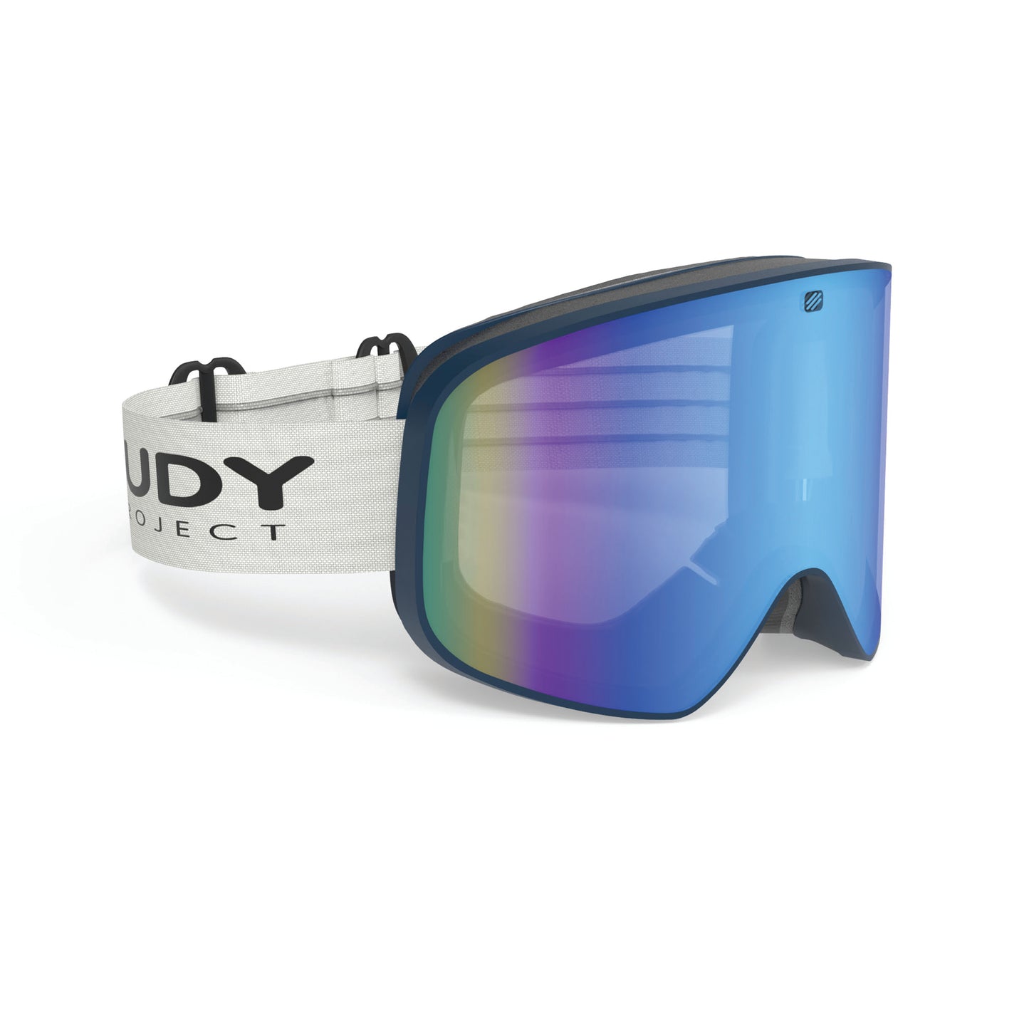 Skermo Rimless Goggle in Deep Blue Matte-Multilaser Blue Lens