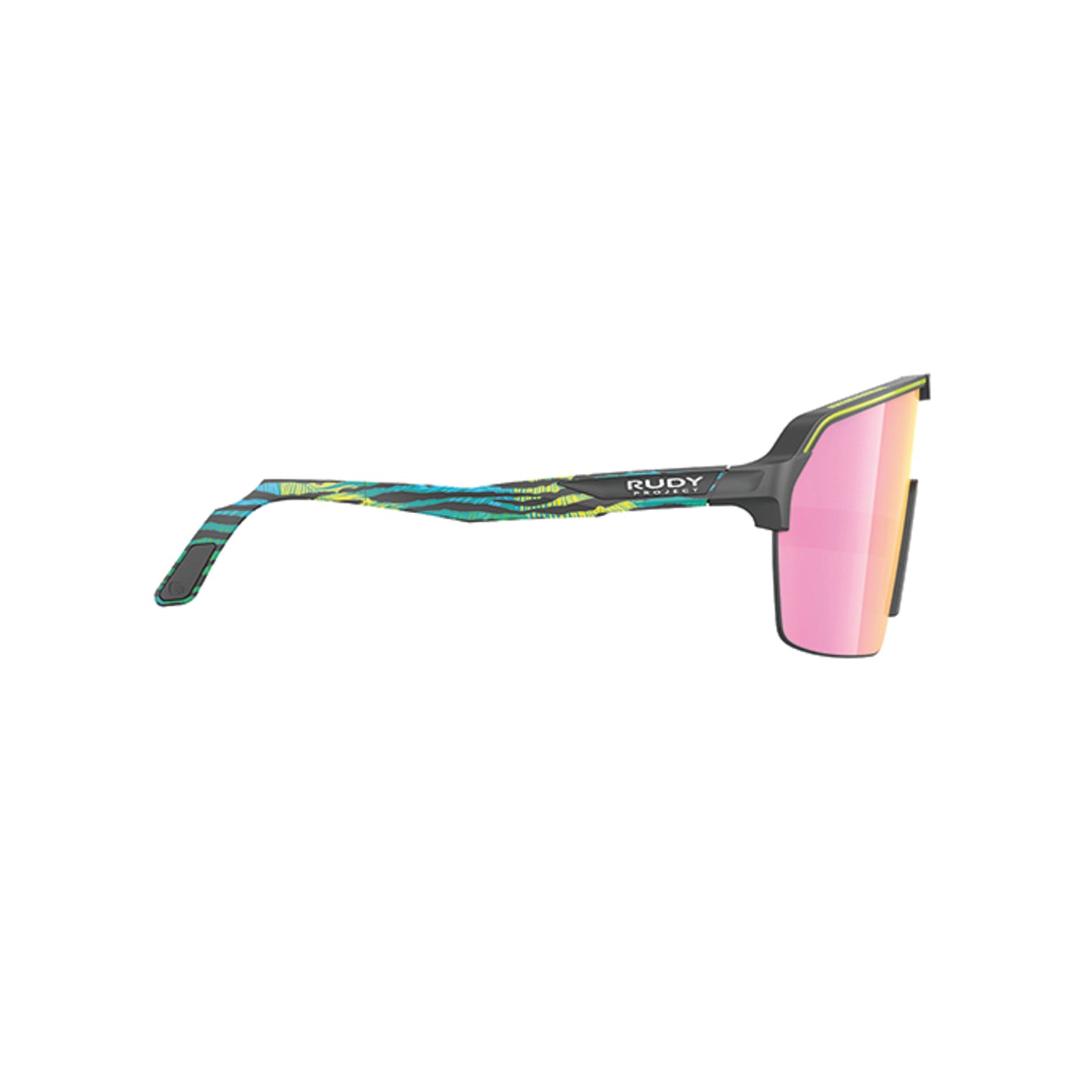 Limited Edition #GreenIsTheNewBlack Spinshield Air Eyewear in Black Matte-Multilaser Sunset Lens