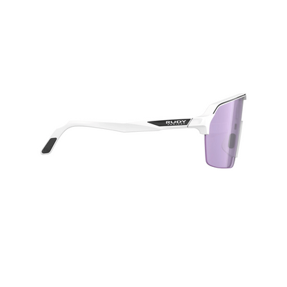 Spinshield Air Eyewear in White Matte - ImpactX Photochromic 2 Laser Purple