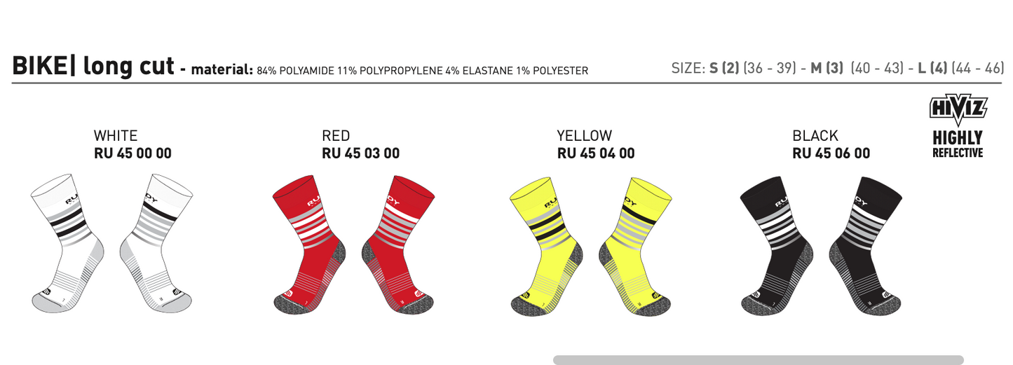 Long Cut Socks in Yellow