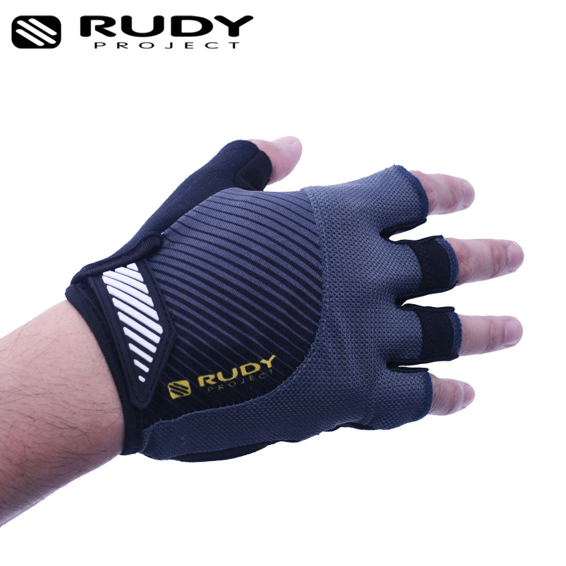 Rudy Project NEW Bike Gloves in Black-Grey-Yellow for Cycling Sports