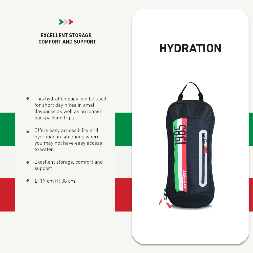 Rudy Project Heritage Hydration Bag in Black Red