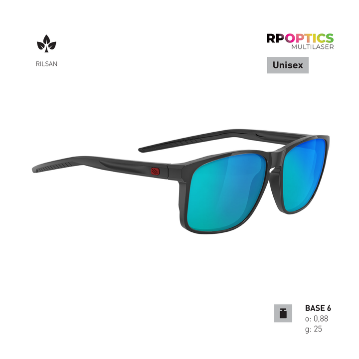 Overlap Sports Metallic Black Multilaser Lens