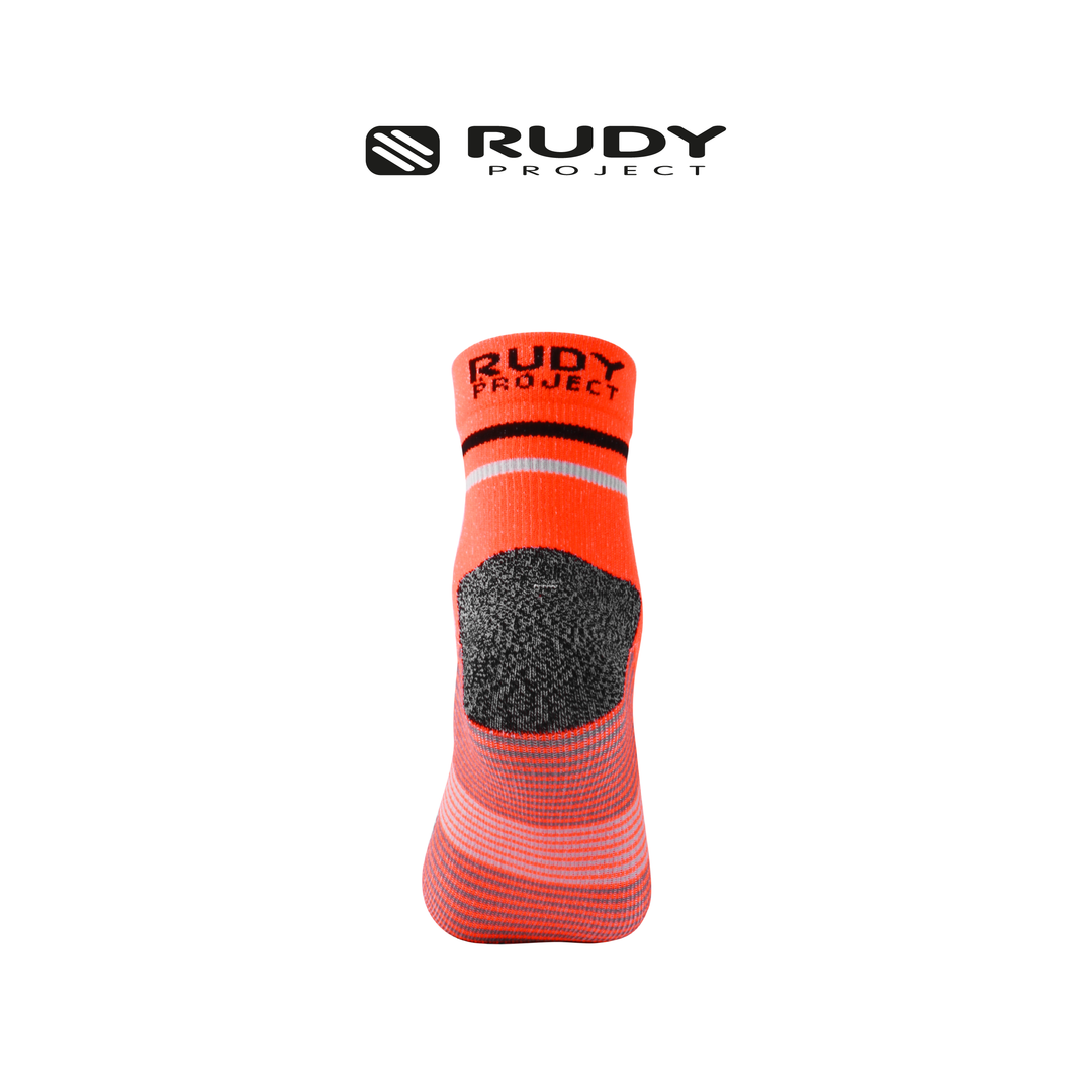 Mid Cut Sports Socks Orange Fluo