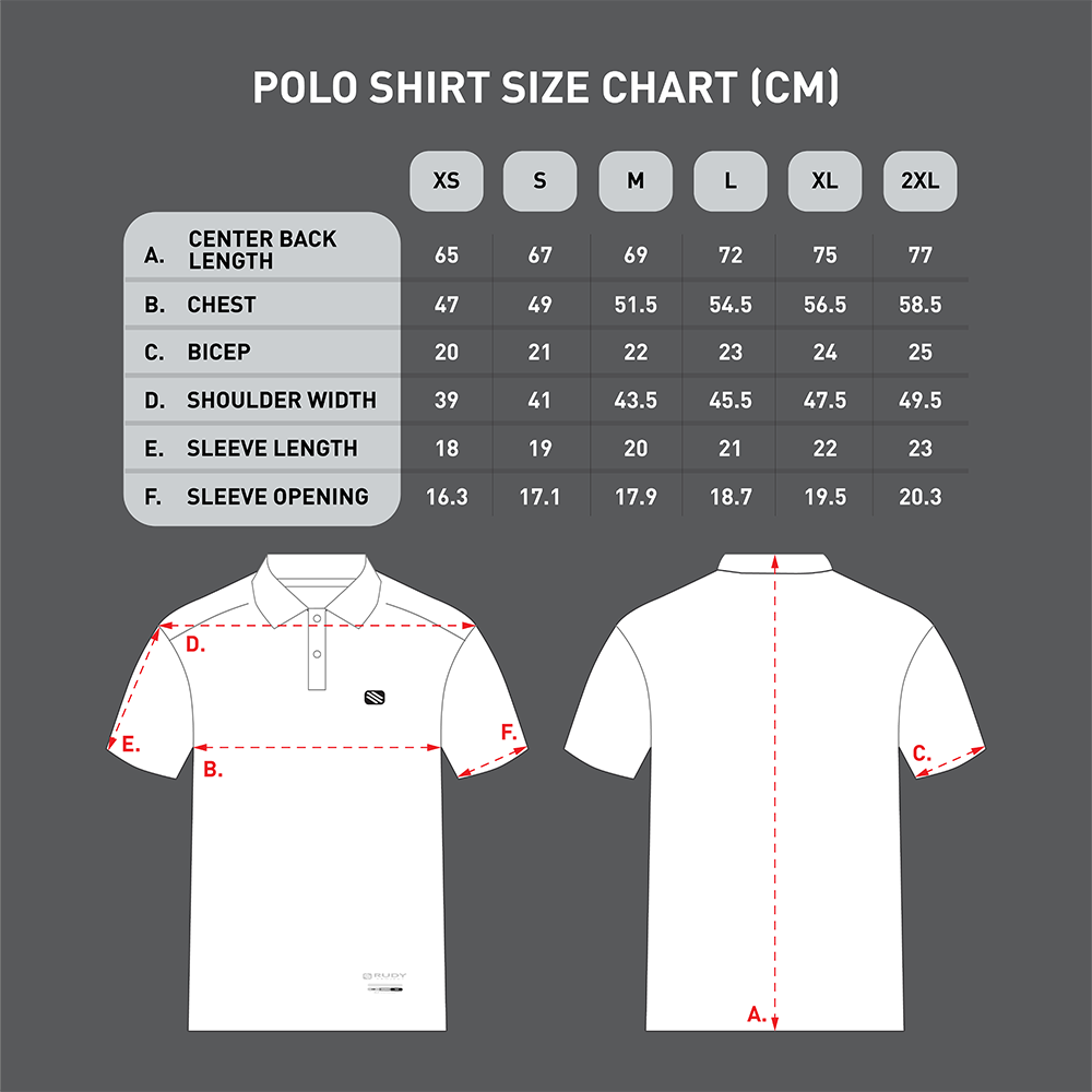 Fitwear Active Polo Black Red