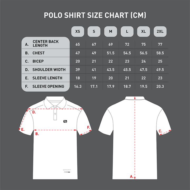Fitwear Active Polo Black Red