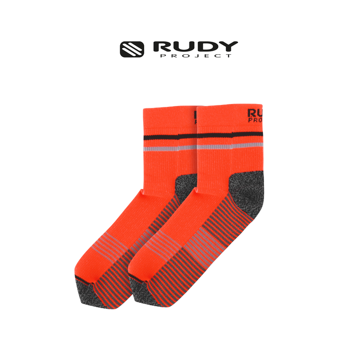 Mid Cut Sports Socks Orange Fluo