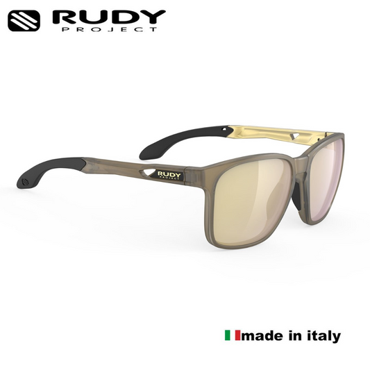 Rudy Project Lifestyle Eyewear Lightflow In Ice Gold Matte  Multilaser Gold