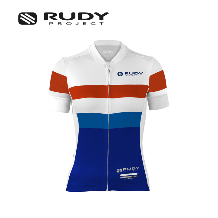 Vintage Cycling Jersey White Blue