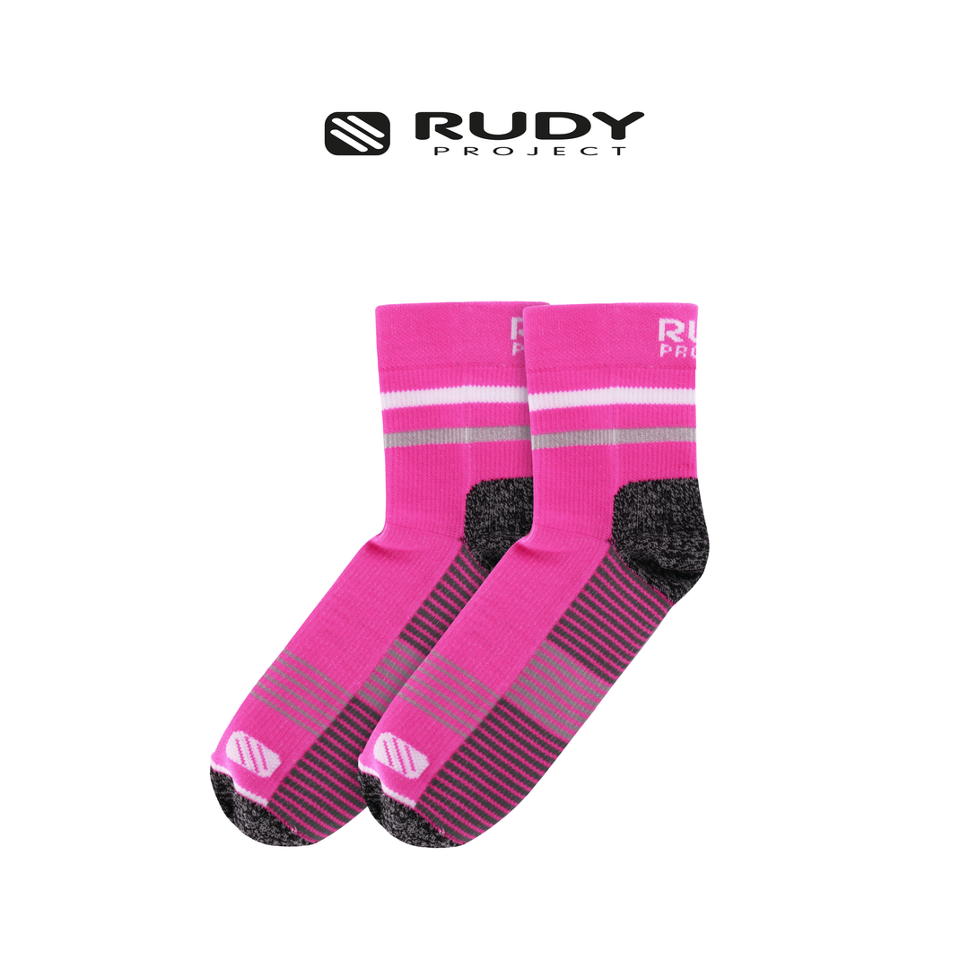Mid Cut Sports Socks Pink Fluo