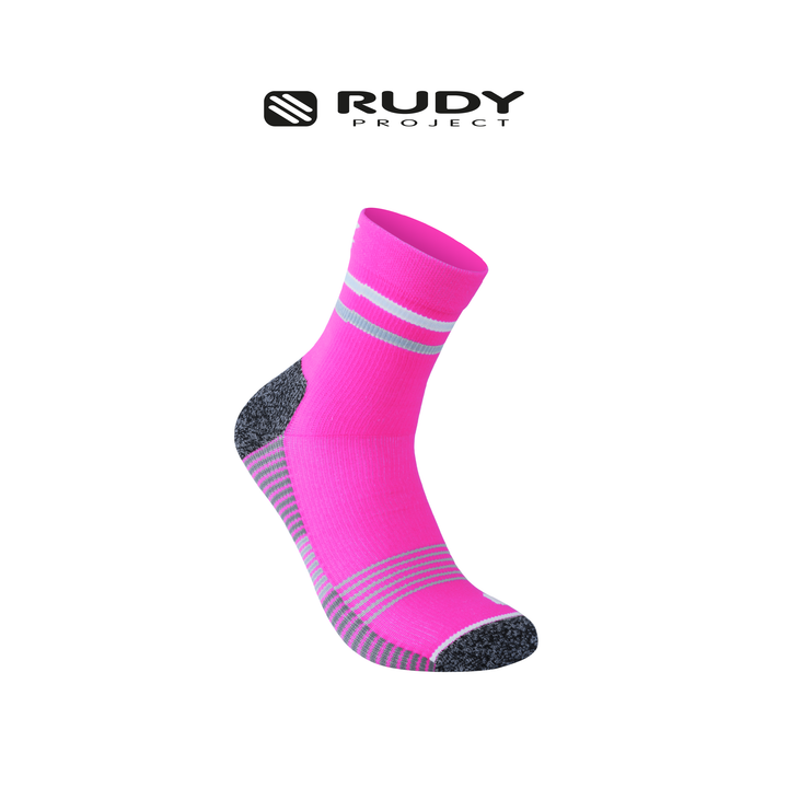 Mid Cut Sports Socks Pink Fluo