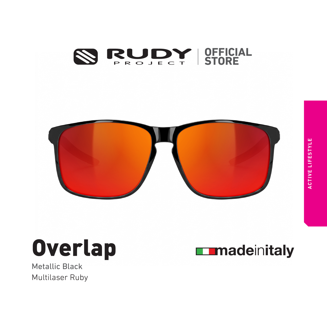 Overlap Sports Metallic Black Multilaser Lens