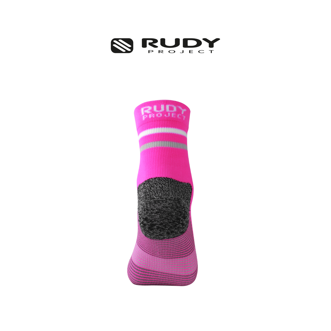 Mid Cut Sports Socks Pink Fluo