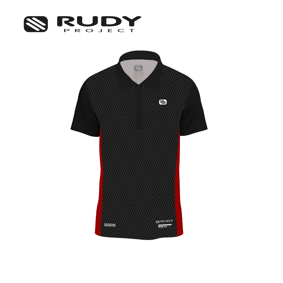Fitwear Active Polo Black Red