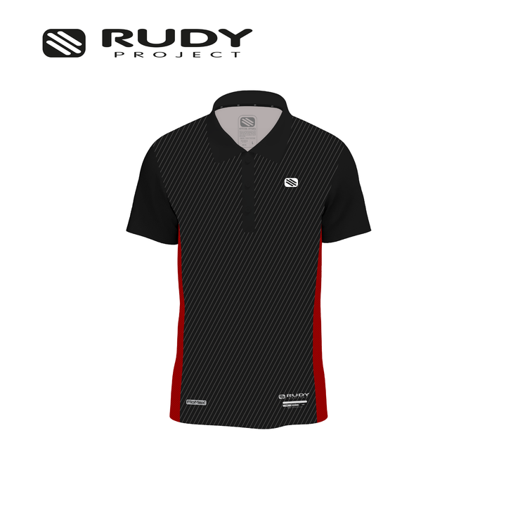 Fitwear Active Polo Black Red