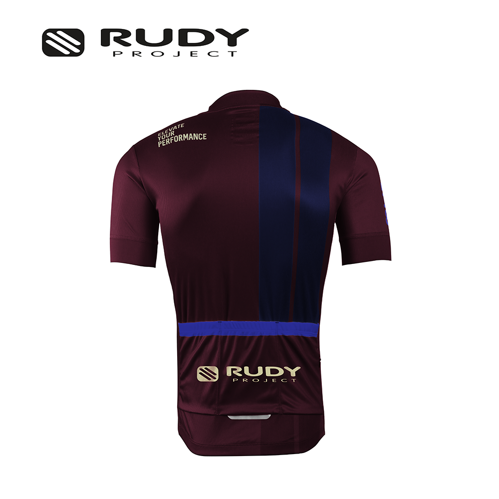 Vintage Cycling Jersey Maroon Blue