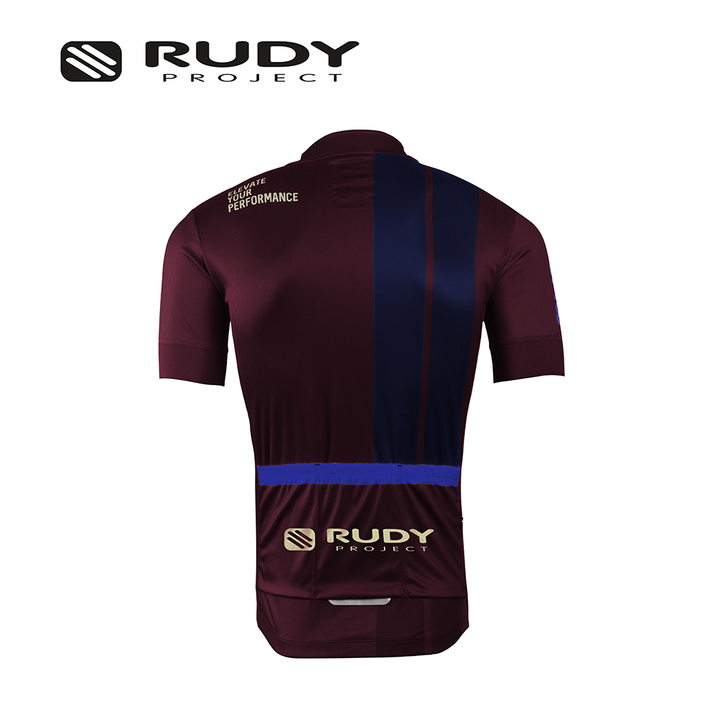 Vintage Cycling Jersey Maroon Blue