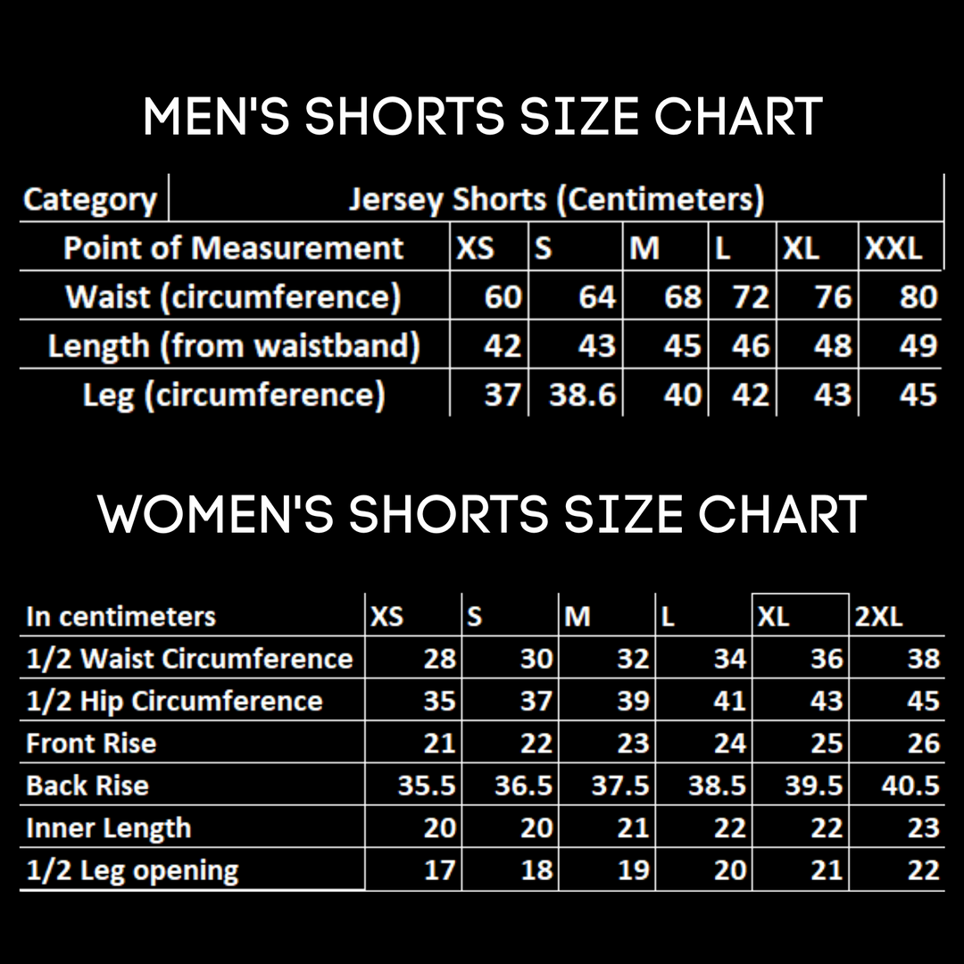 Biking Cycling Jersey Shorts in Black And White