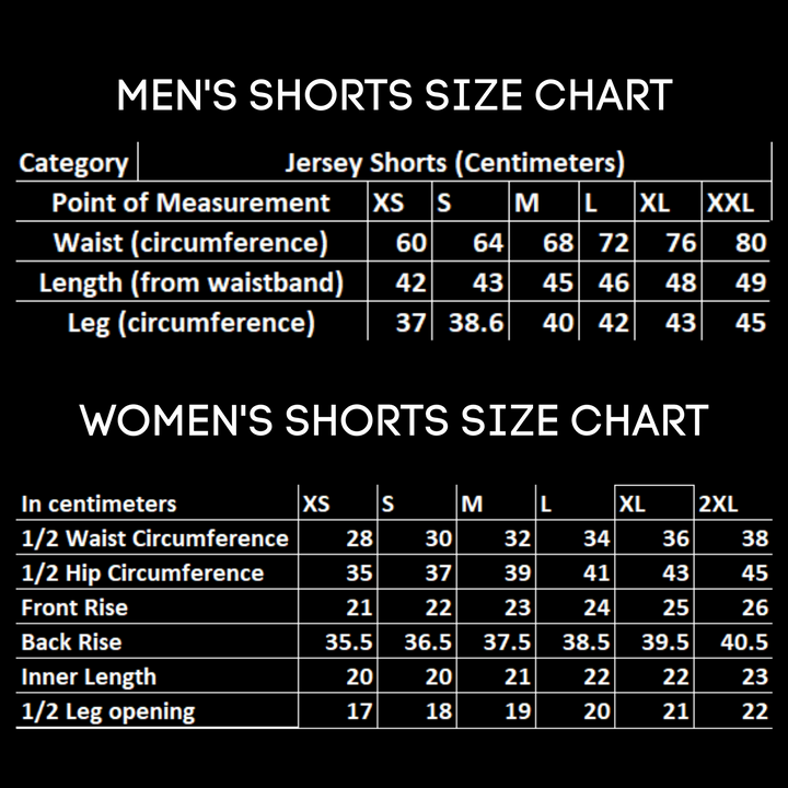 Biking Cycling Jersey Shorts in Black And White