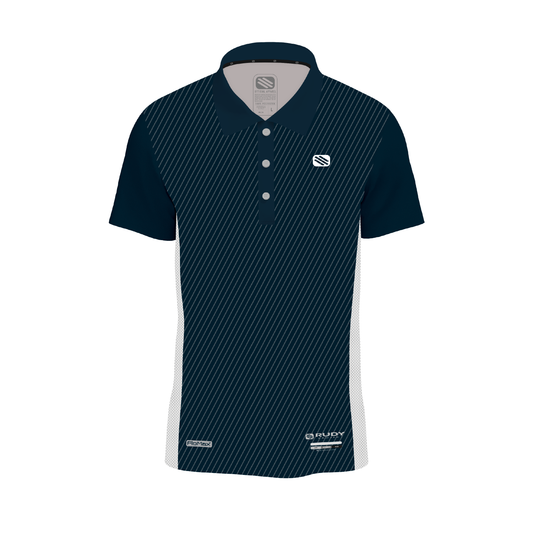 Fitwear Active Polo in Blue/White