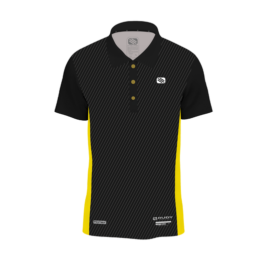 Fitwear Active Polo in Black/Yellow