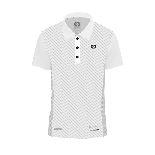 Fitwear Active Polo in White/Grey