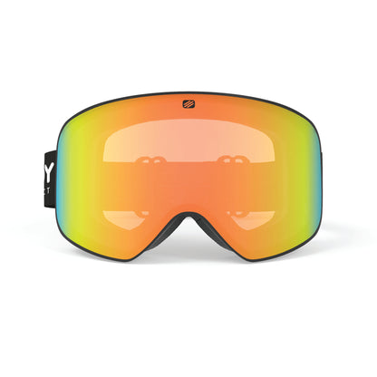 Skermo Rimless Goggle in Black Matte-Multilaser Orange Lens