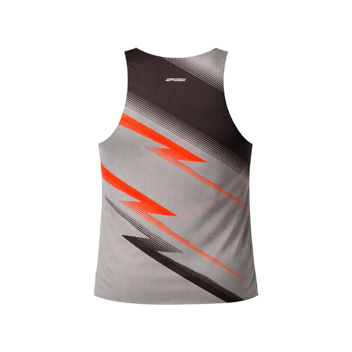 Dash Singlet Dark Gray-Red Orange