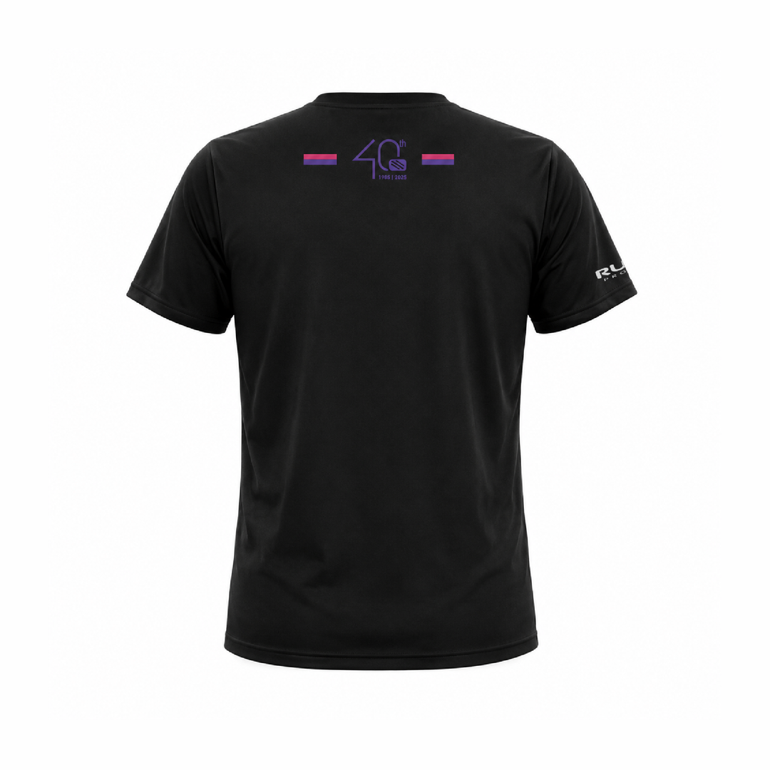 40th Anniversary Active Tee Black