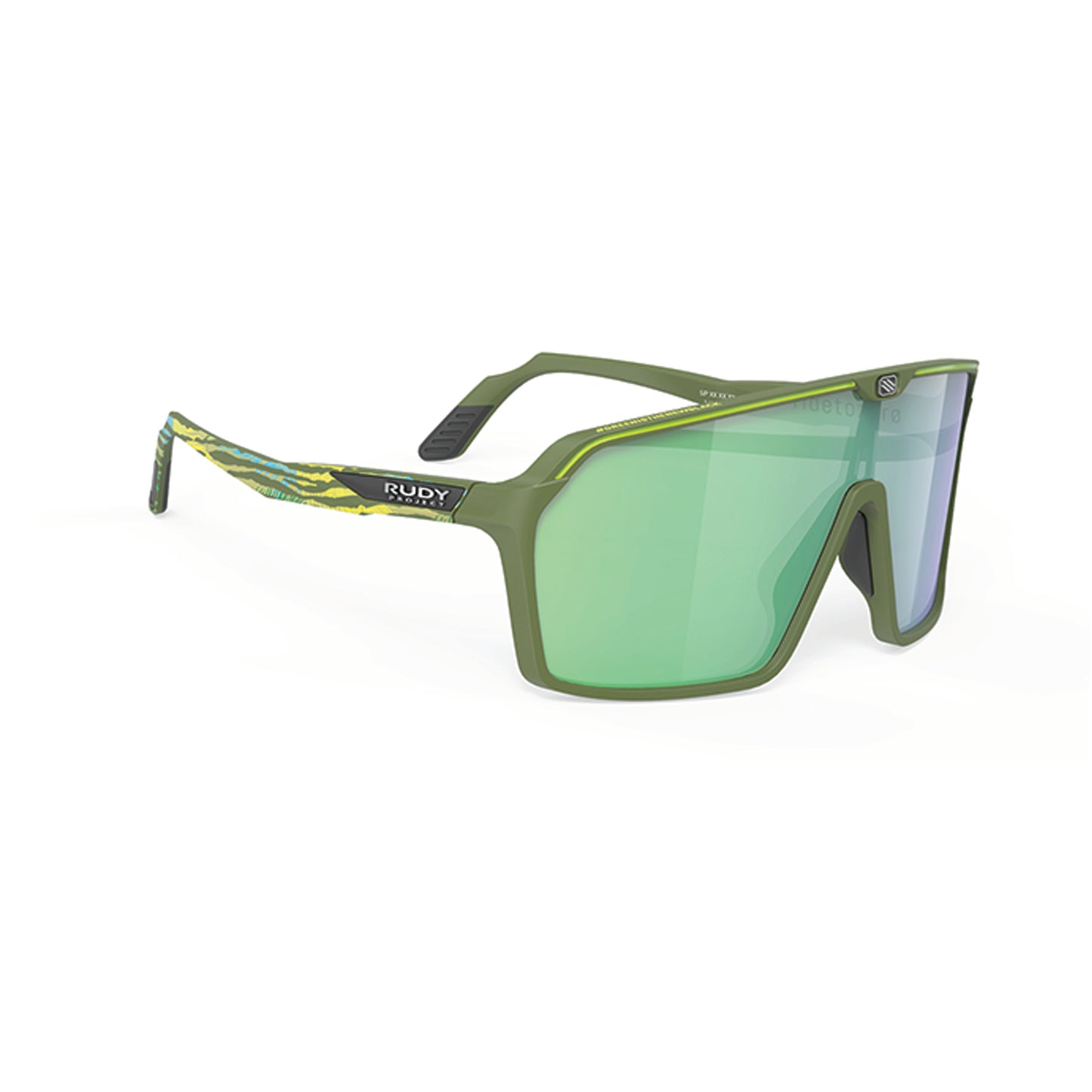 Limited Edition #GreenIsTheNewBlack Spinshield Eyewear in Olive Matte-Multilaser Green Lens