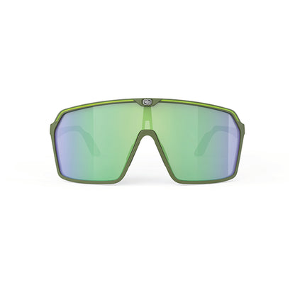 Limited Edition #GreenIsTheNewBlack Spinshield Eyewear in Olive Matte-Multilaser Green Lens