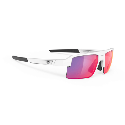 Sirius Eyewear in White Gloss - Multilaser Red Lens