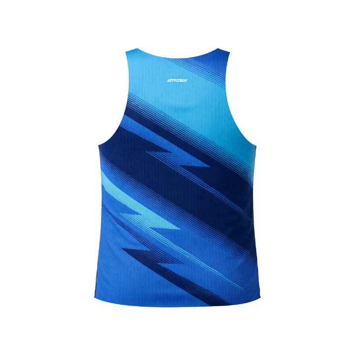 Dash Singlet Black Navy Blue-Aqua
