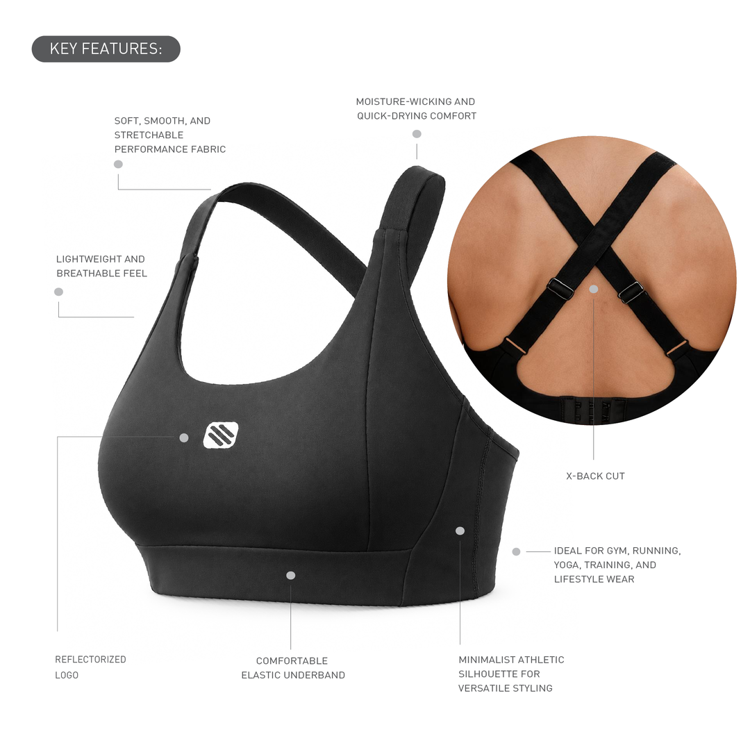 Vibe Sports Bra Black