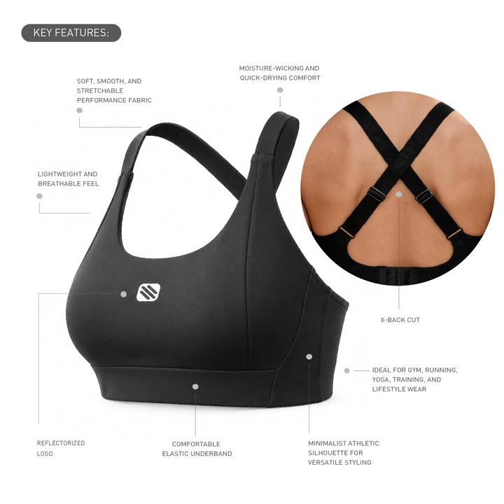 Vibe Sports Bra Black