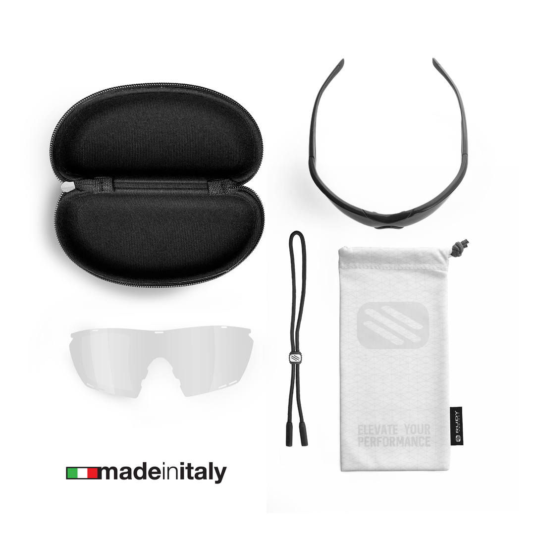 Intron Guard Sports Performance Sunglasses – Black Gloss Smoke Black Set