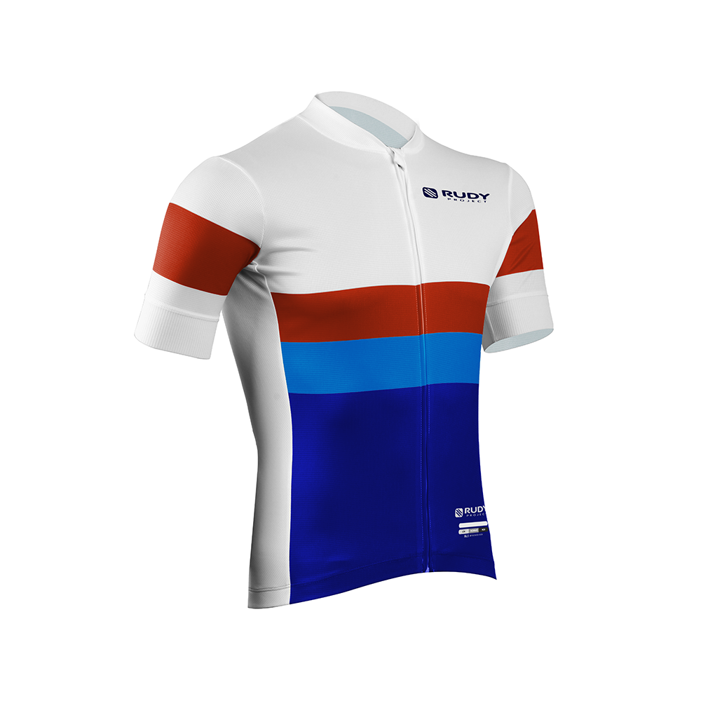 Men's Cycling Jersey in White/Blue
