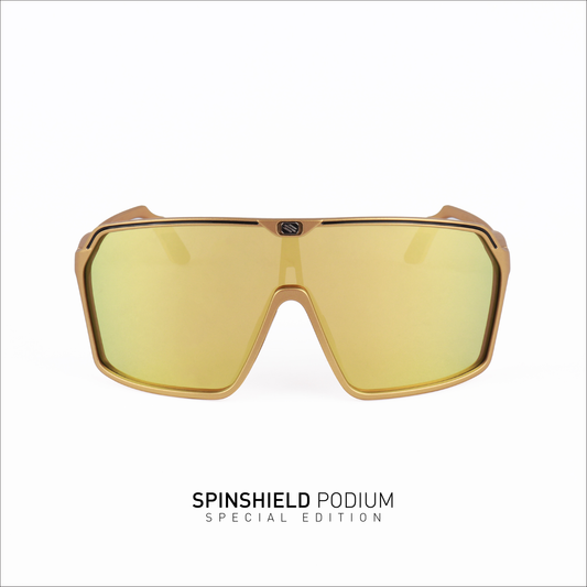 Limited Edition Spinshield Eyewear in Matte Gold - Multilaser Gold