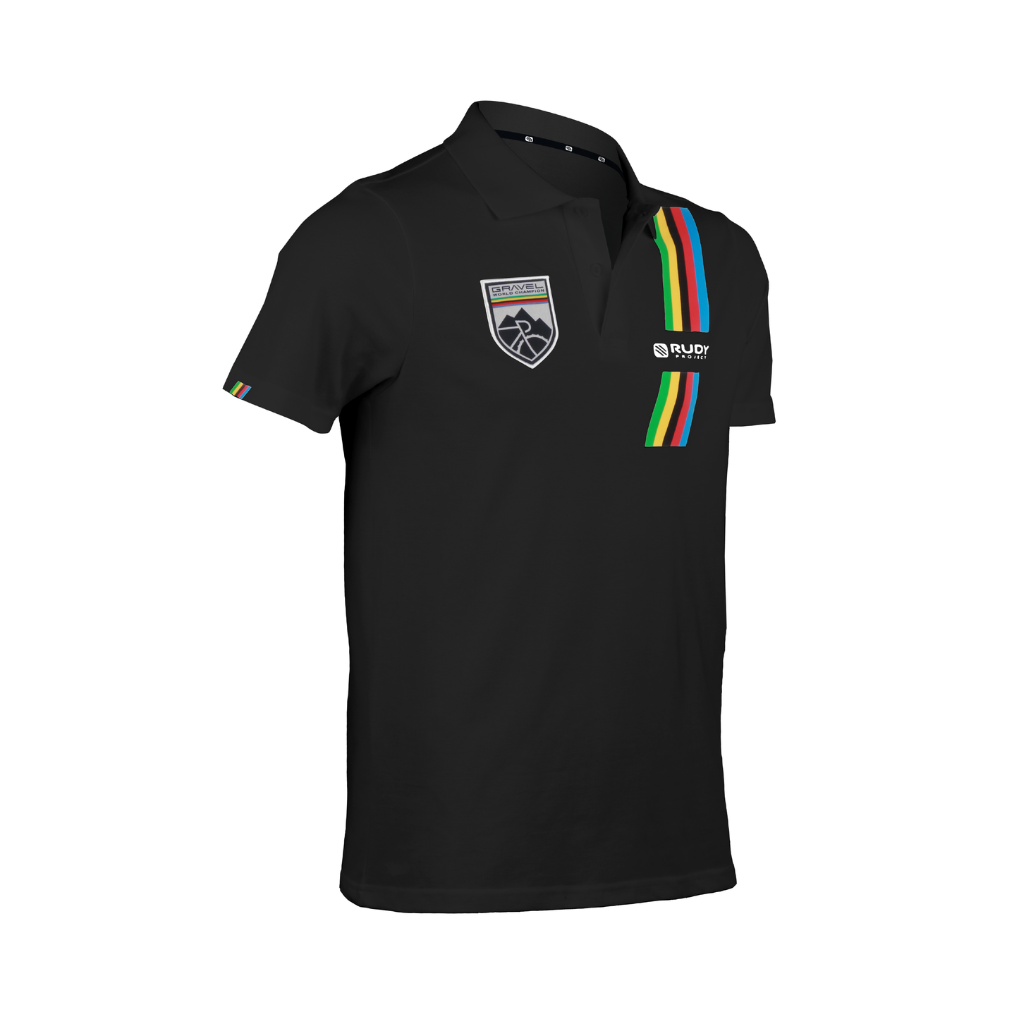 Limited Edition Gravel World Champion Polo Shirt in Black