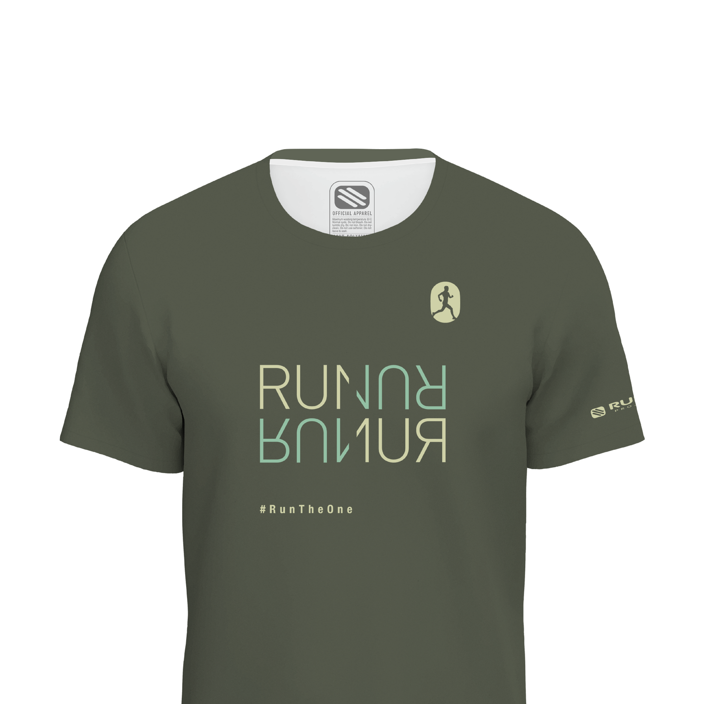 #RunTheOne Active Tee in Olive Green