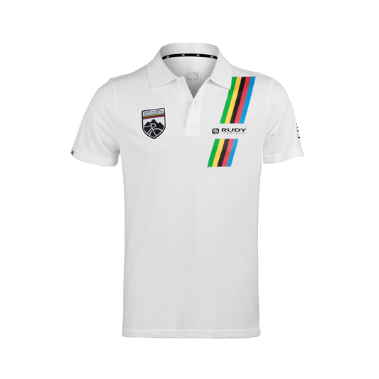 Limited Edition Gravel World Champion Polo Shirt in White