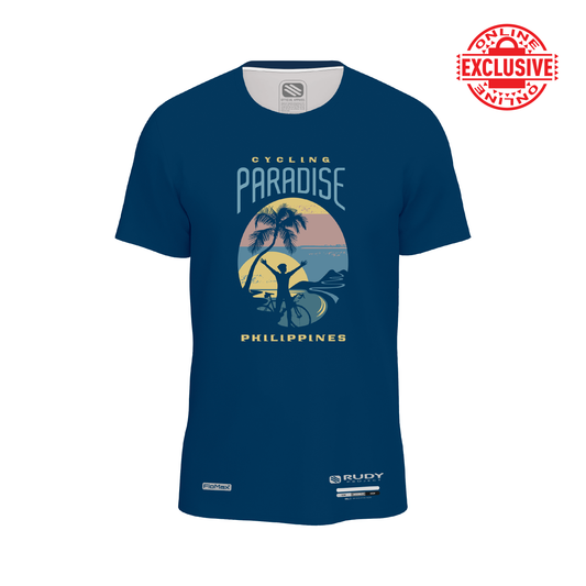Cycling Paradise Active Tee in Blue