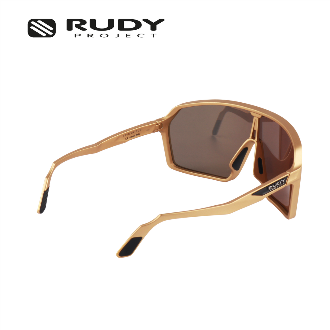 Spinshield Eyewear in Matte Gold / Bronze