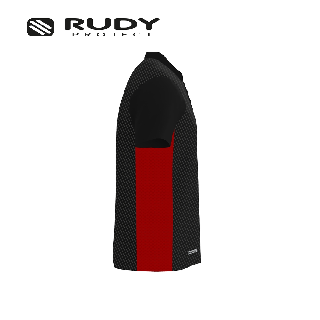 Fitwear Active Polo Black Red