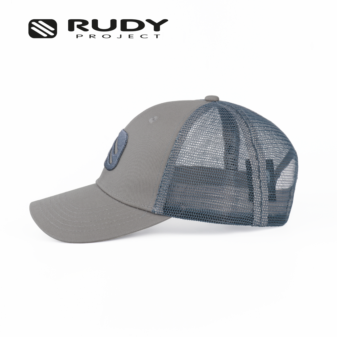 Emblem Logo Trucker Cap Gray