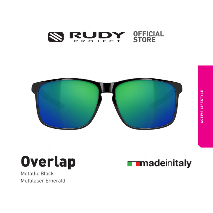 Overlap Sports Metallic Black Multilaser Lens