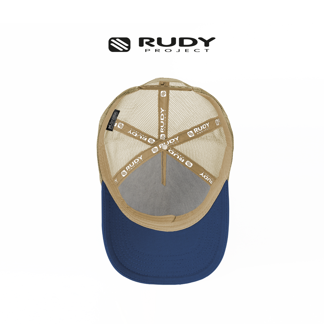 Emblem Logo Trucker Cap Navy Khaki